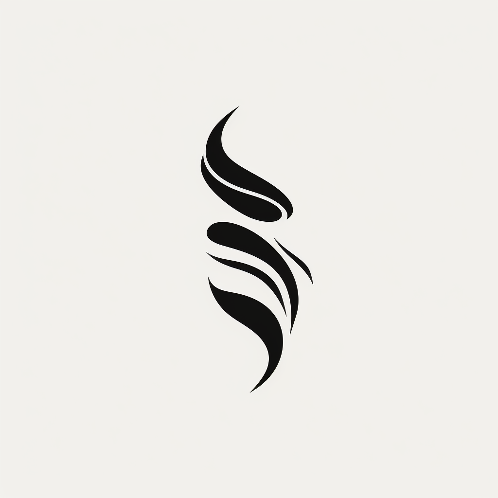 Minimalistic Makeup Logo on Black and White Background