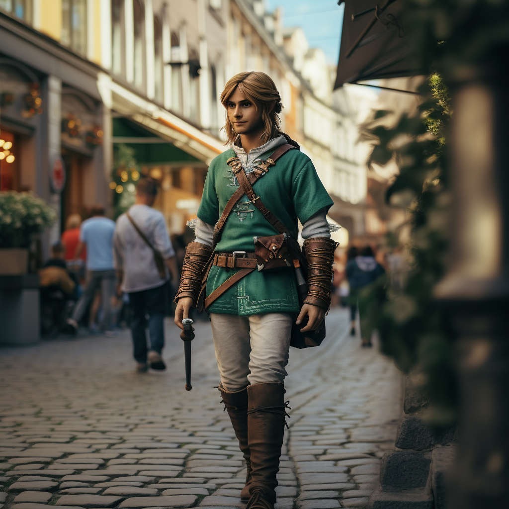 Hyper realistic photo of Link from Zelda