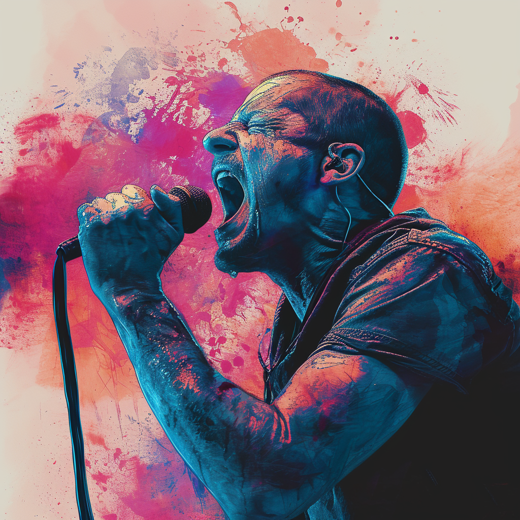 Linkin Park Chester Bennington Screaming Poster