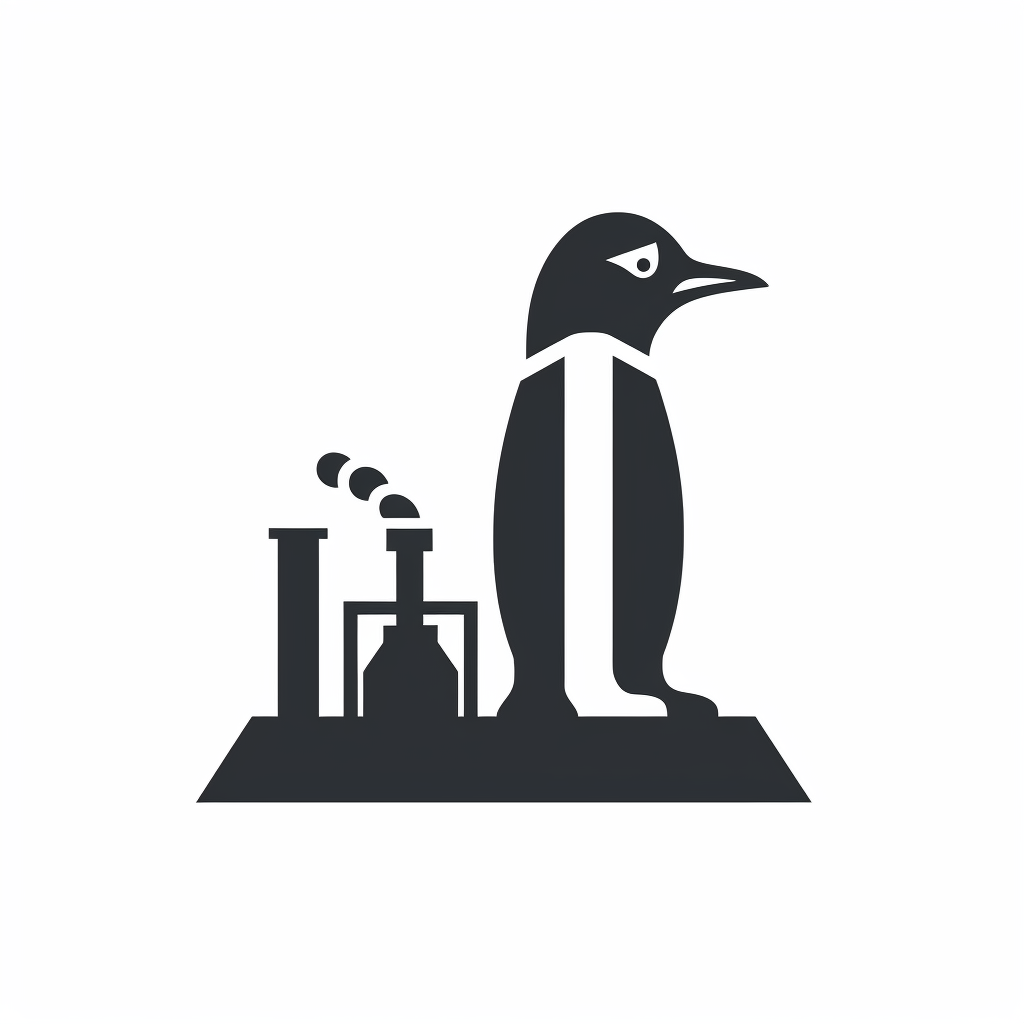 Minimalist Linux Factory Penguin Icon