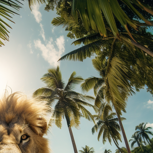 Lion Fisheye Tropical 8K Hyper Quality