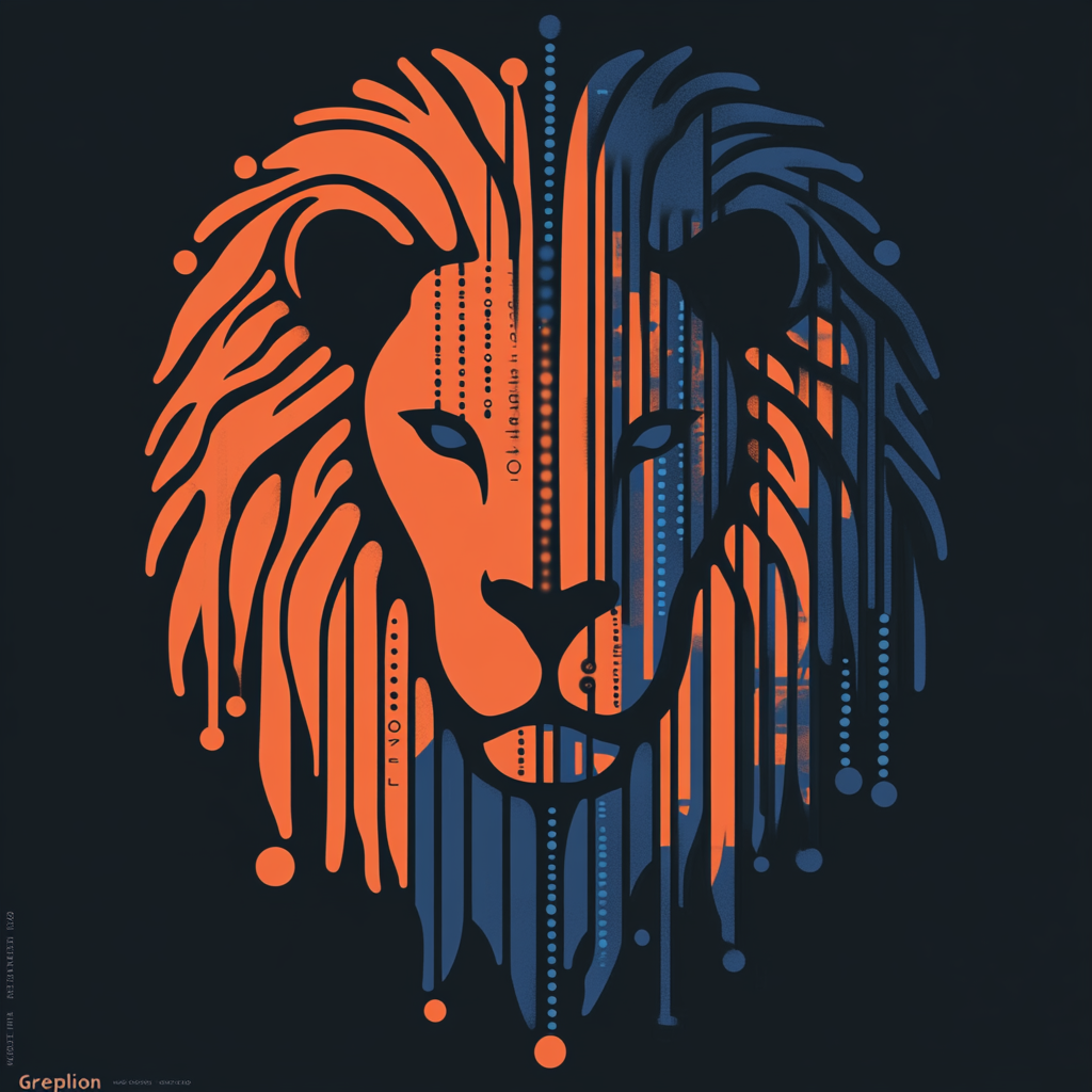 Stylized Lion Head Logo