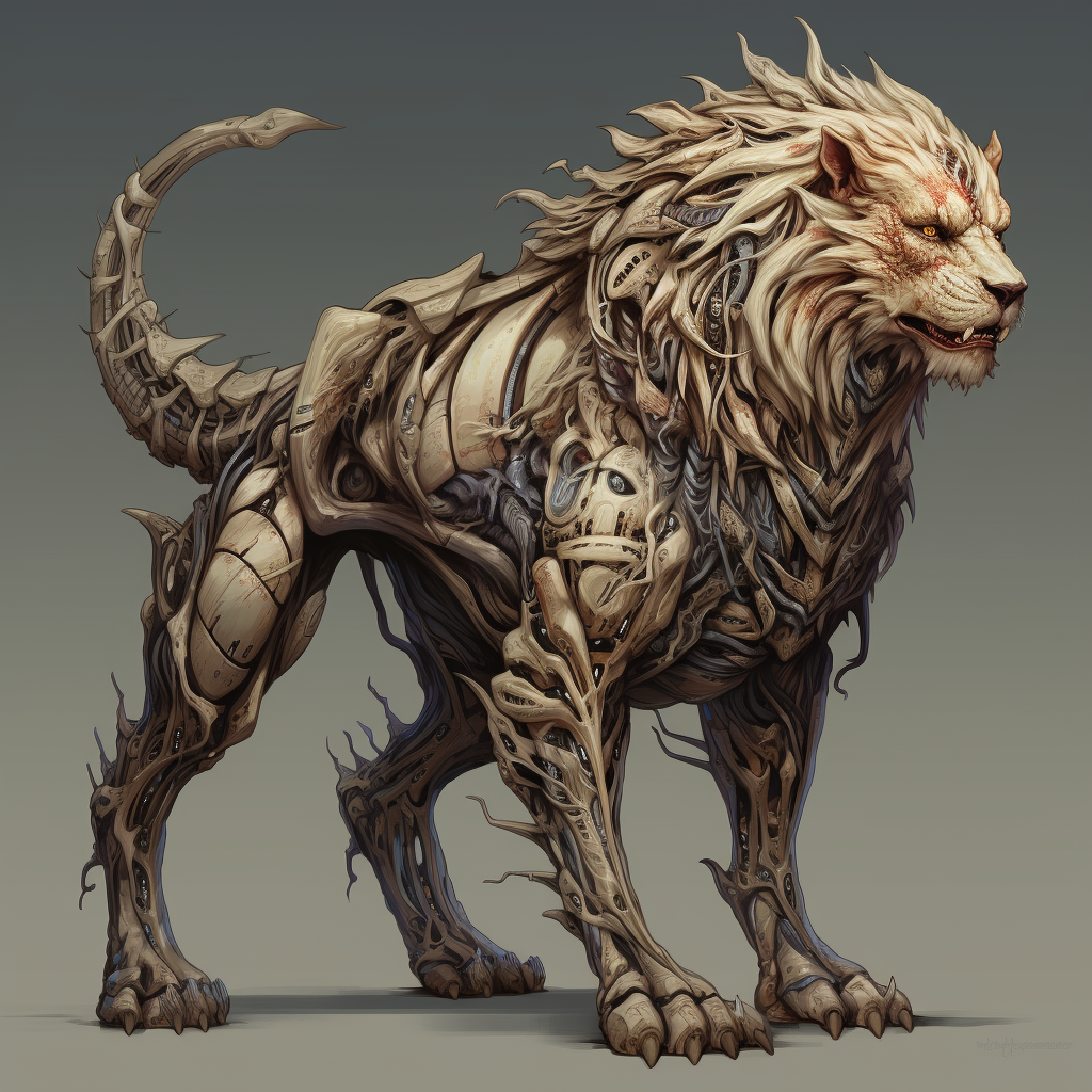 Lion with Spikes on Spine