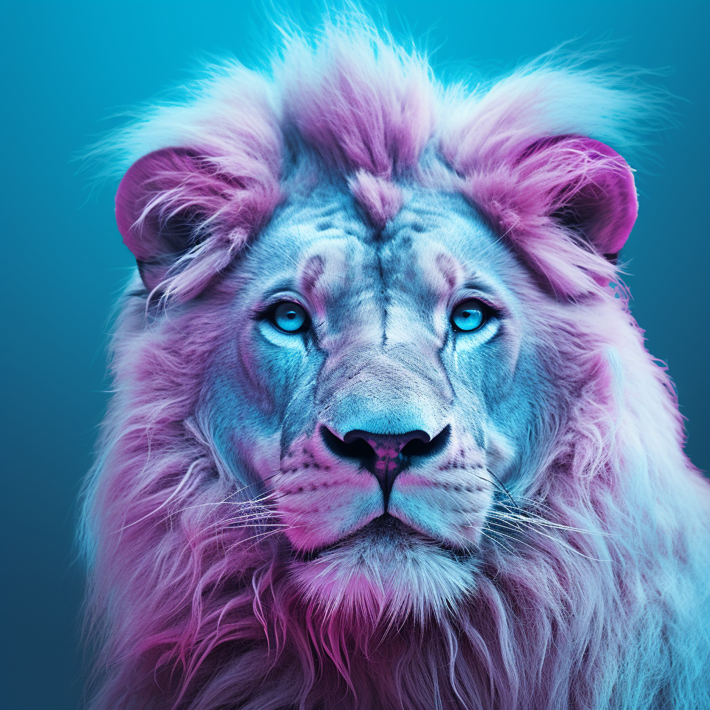 Lion with Minimalist Holosexual Aesthetic