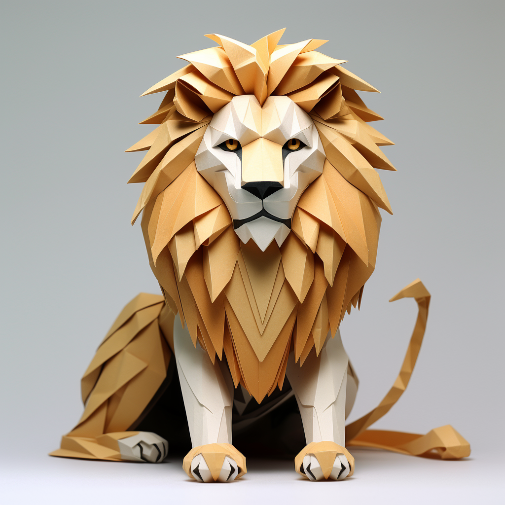 Lion Origami Image