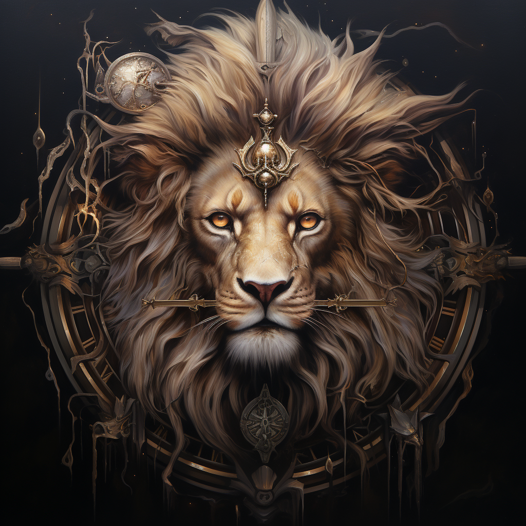 Lion with Crown and Clock