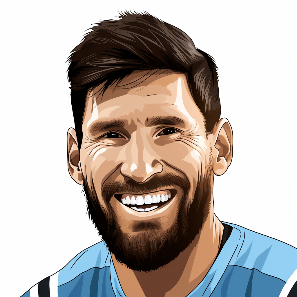 Smiling Lionel Messi in Light Blue Jersey