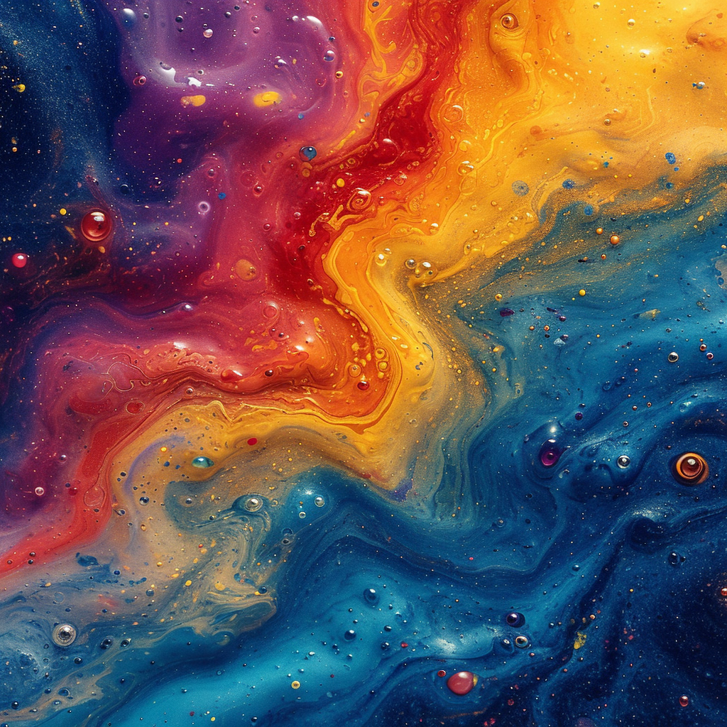 Colorful Liquid Background Painting