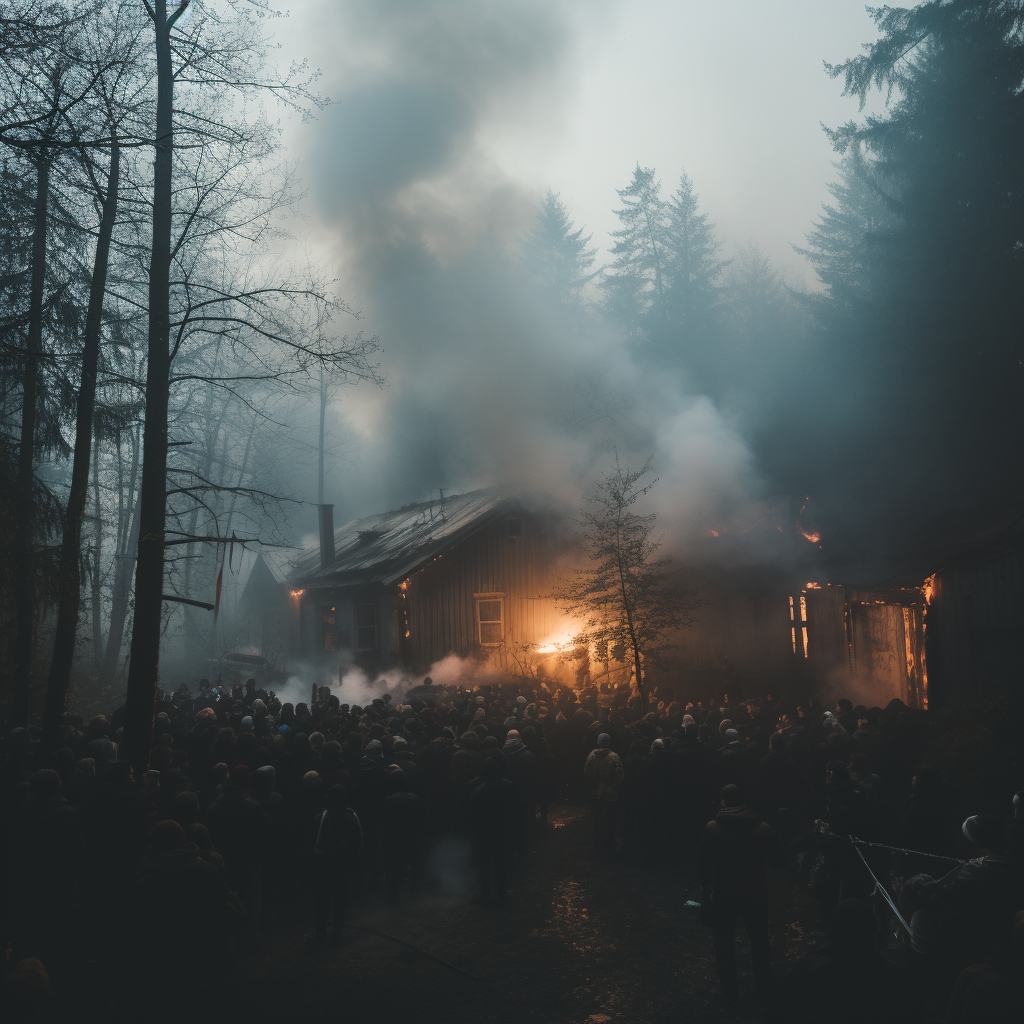 People dancing in Lithuanian techno rave