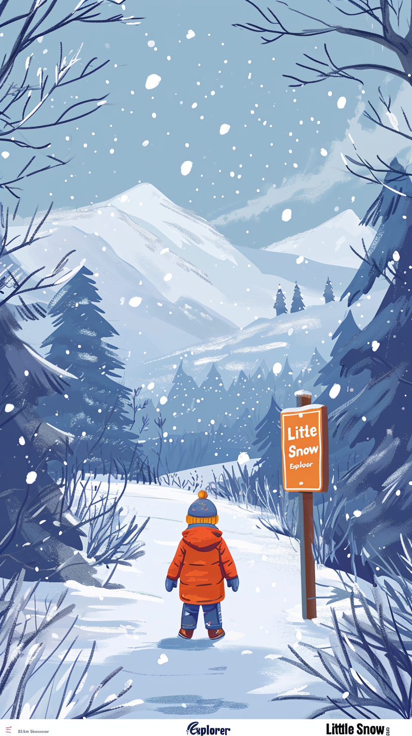 Cute little snow explorer poster