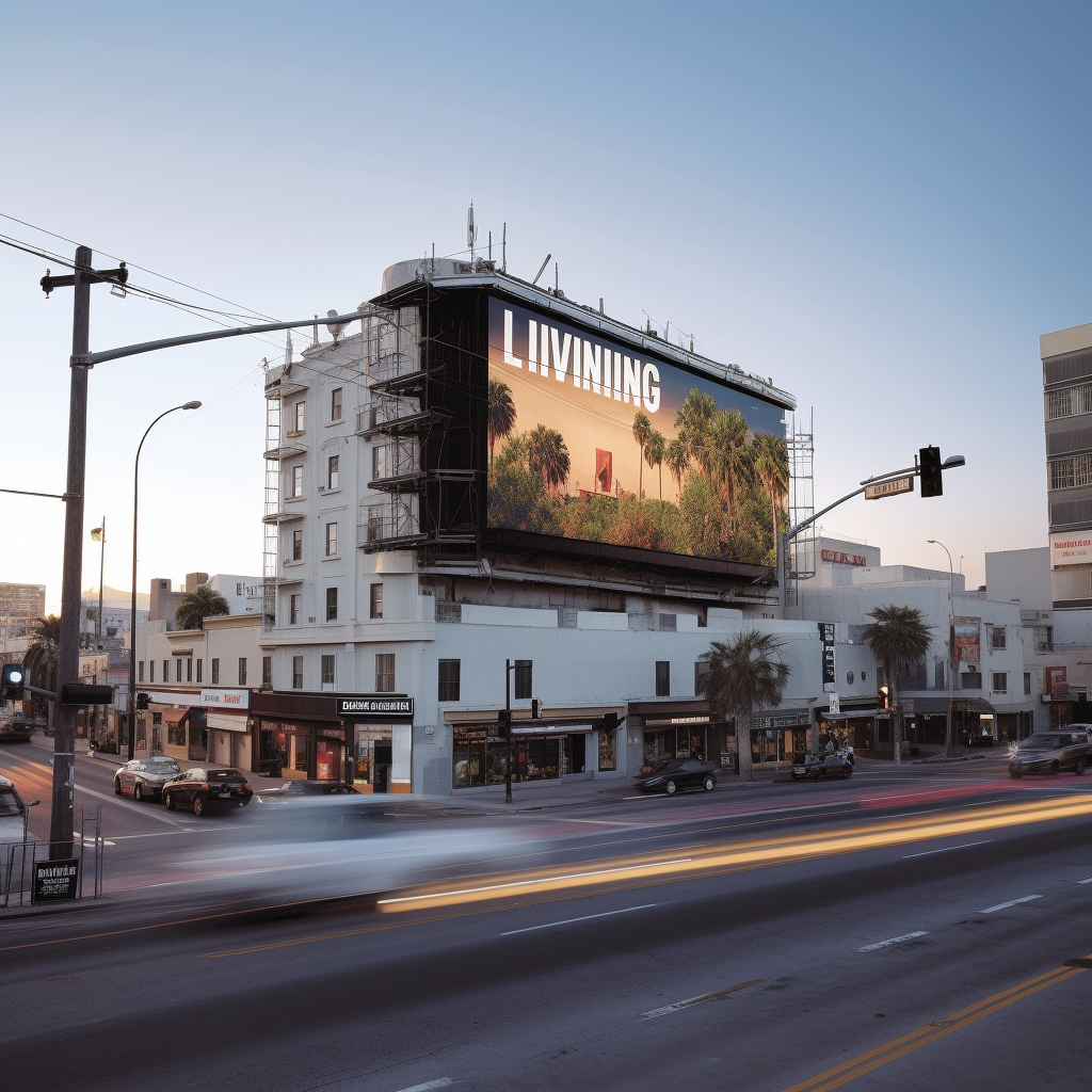 Vibrant living billboard showcasing unique advertising concept