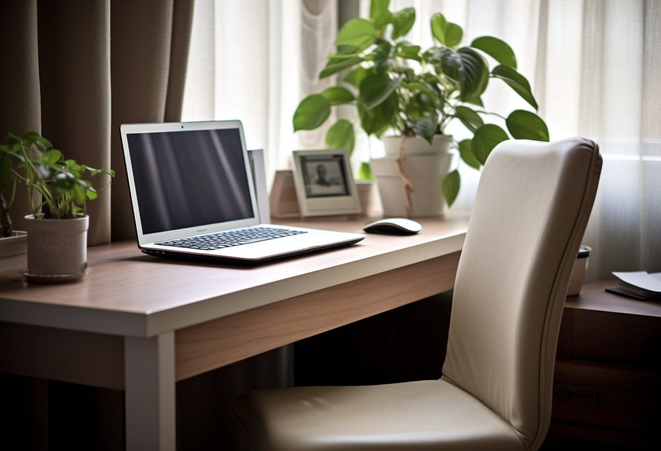 Comfortable Computer Desk in Living Room