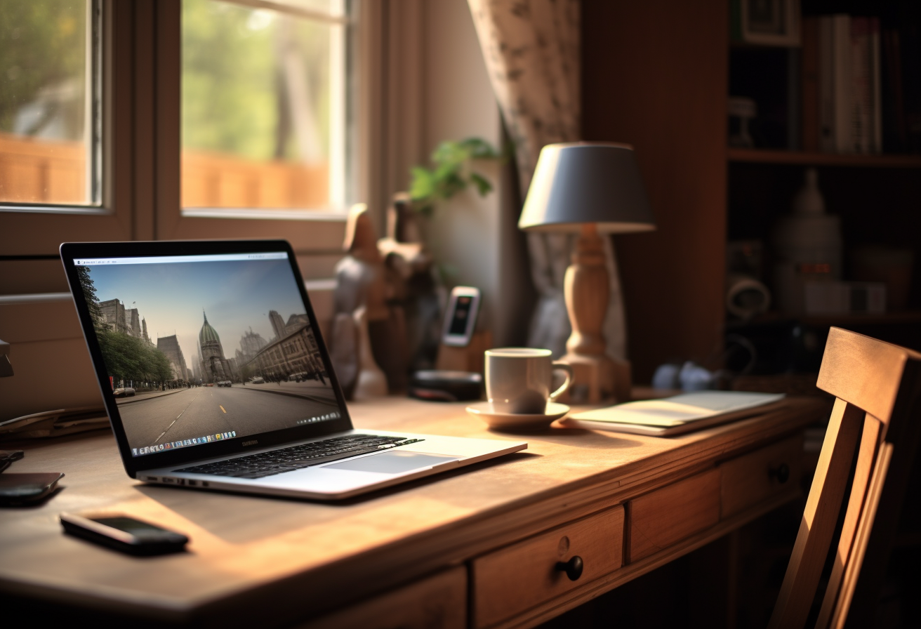 Comfortable home office desk