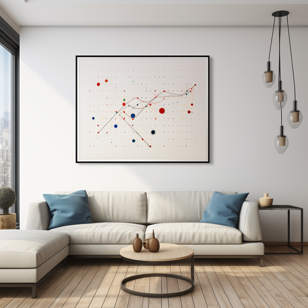 Living room with dotted graphs