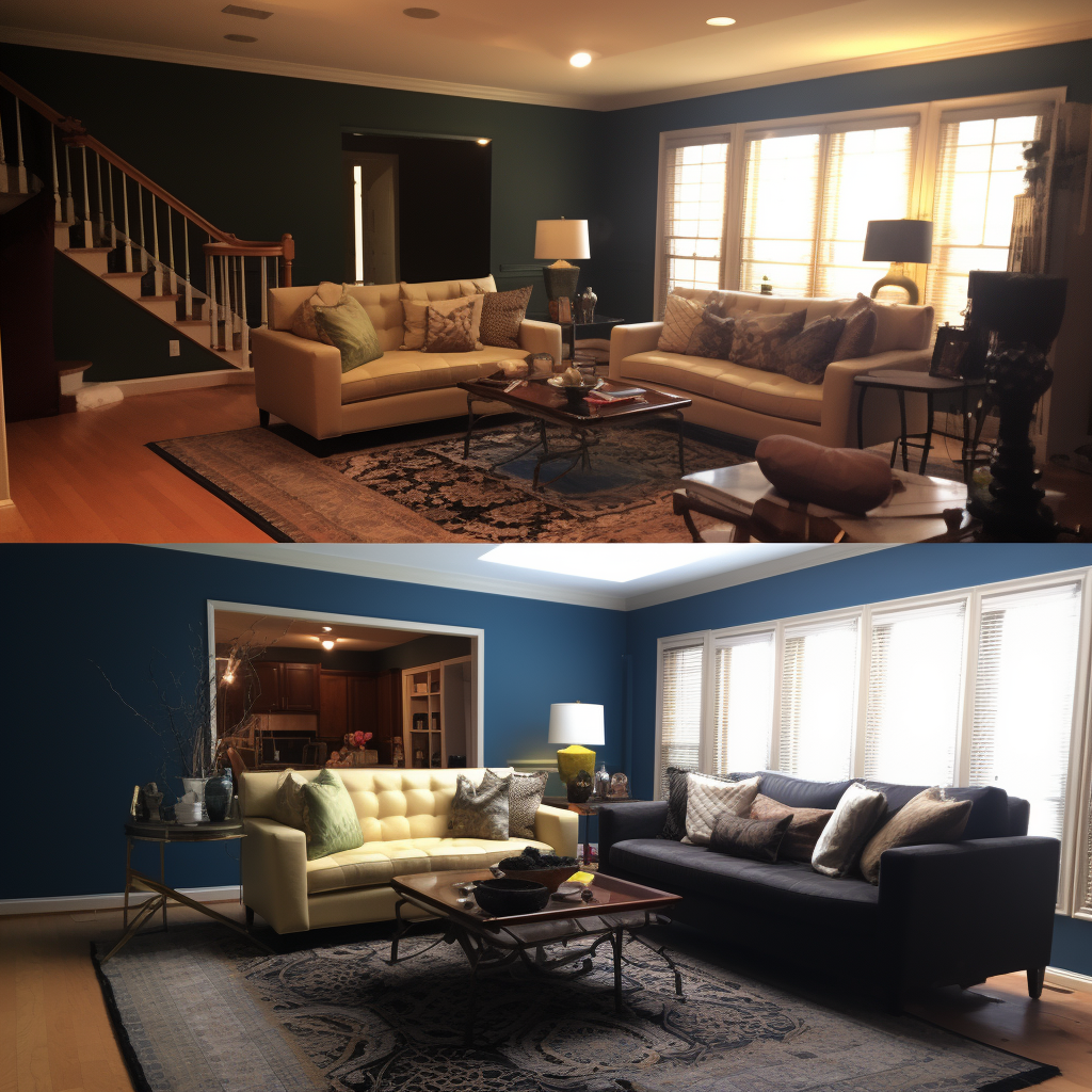 Before and After Living Room Renovation