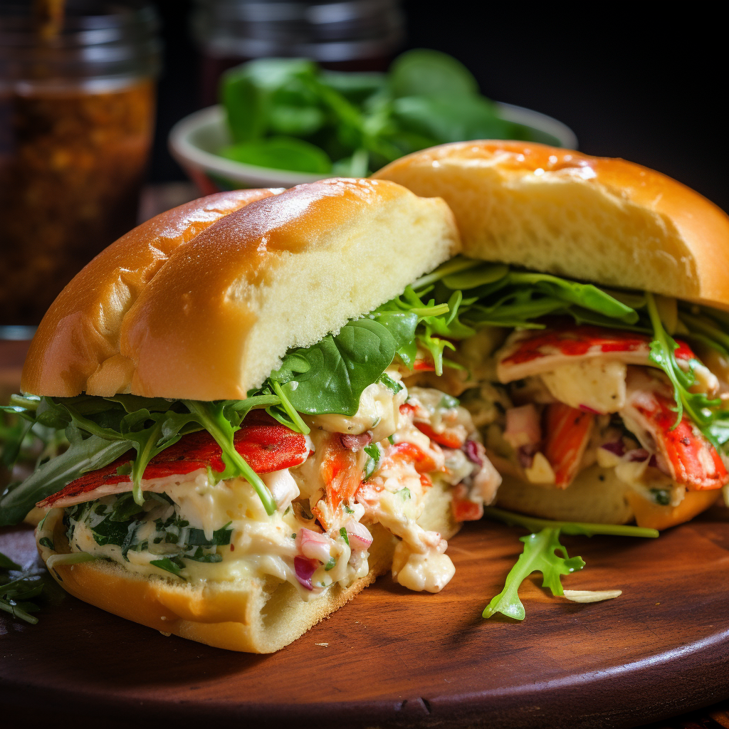 Succulent Lobster Sandwich on Plate