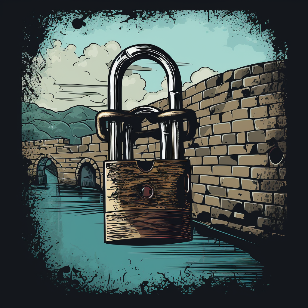 Colorful lock illustration for creative inspiration