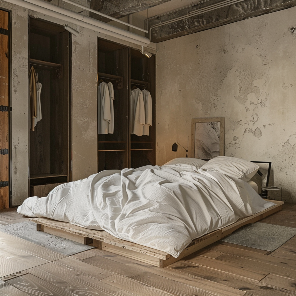 Simple White Bed Prague Loft