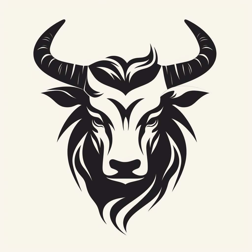 Black and white logo bullhorn