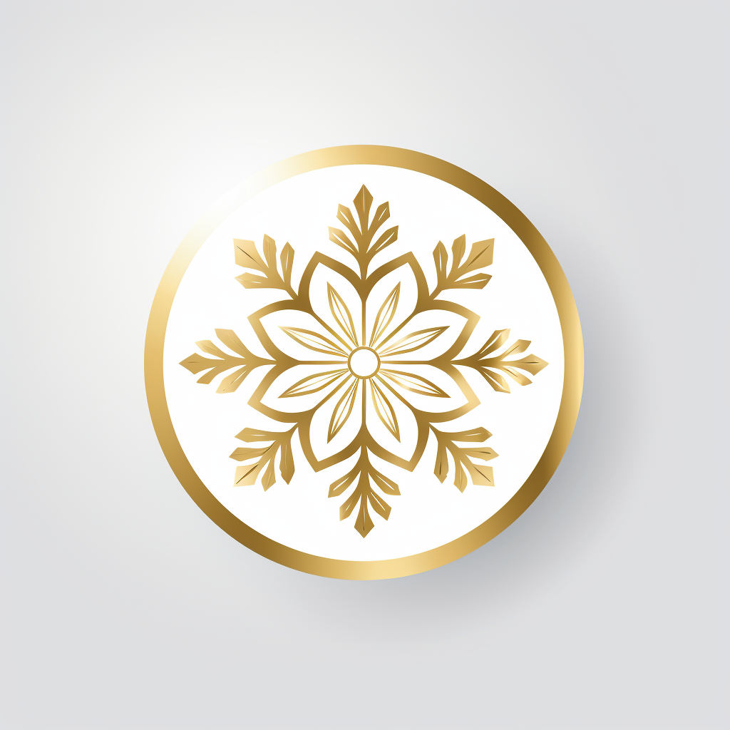 Colorful logo with snowflake