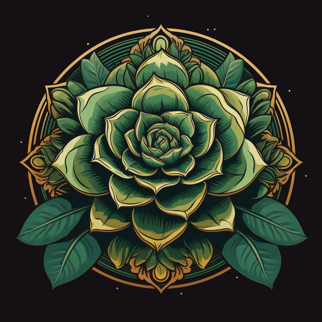 Stunning logo graphic with succulent plant