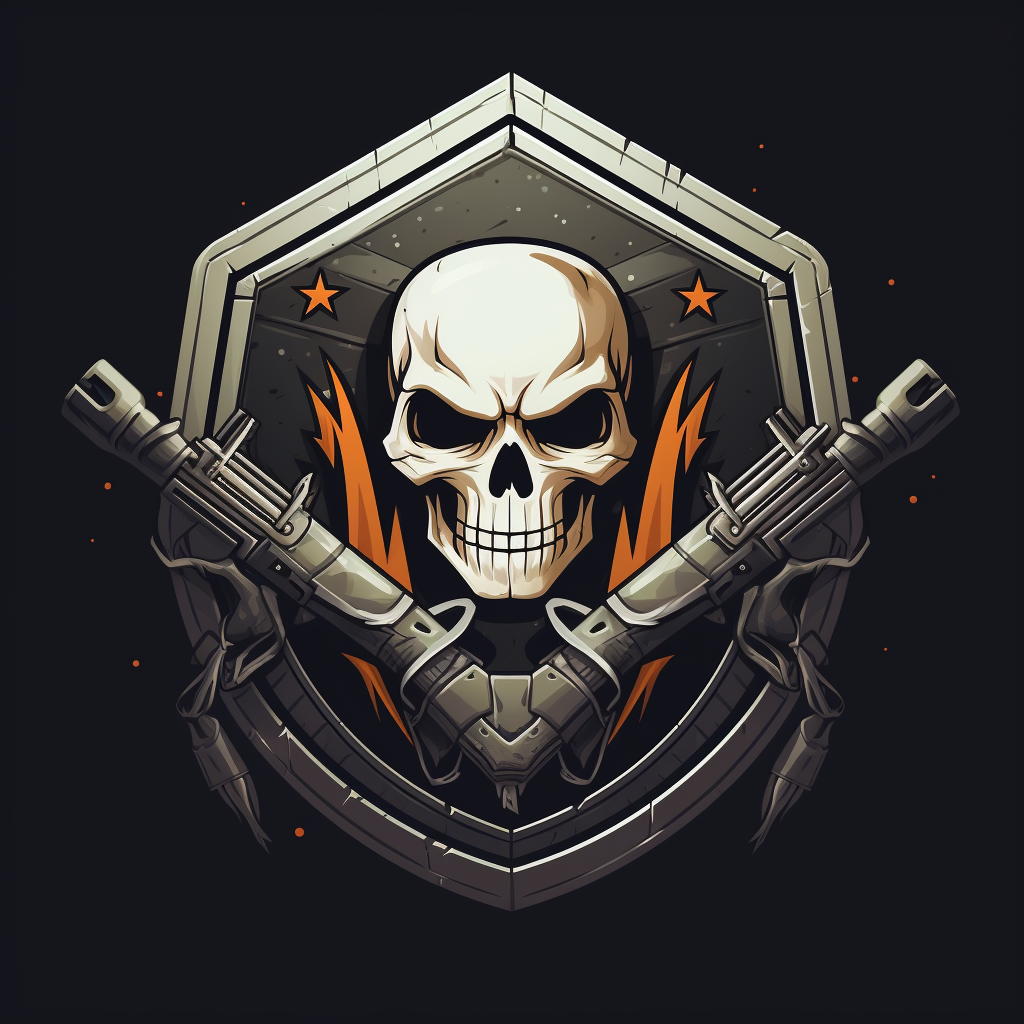 Logo shield with skull and bandage