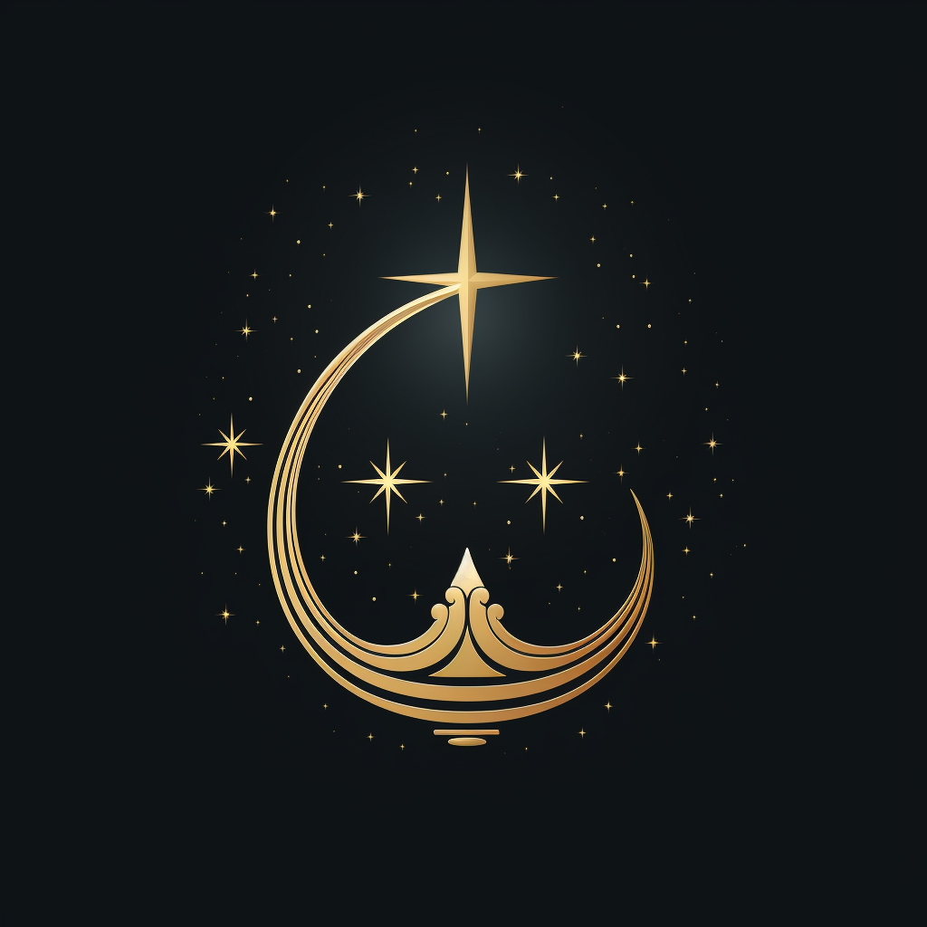 Logo featuring Star of David and Crescent Moon