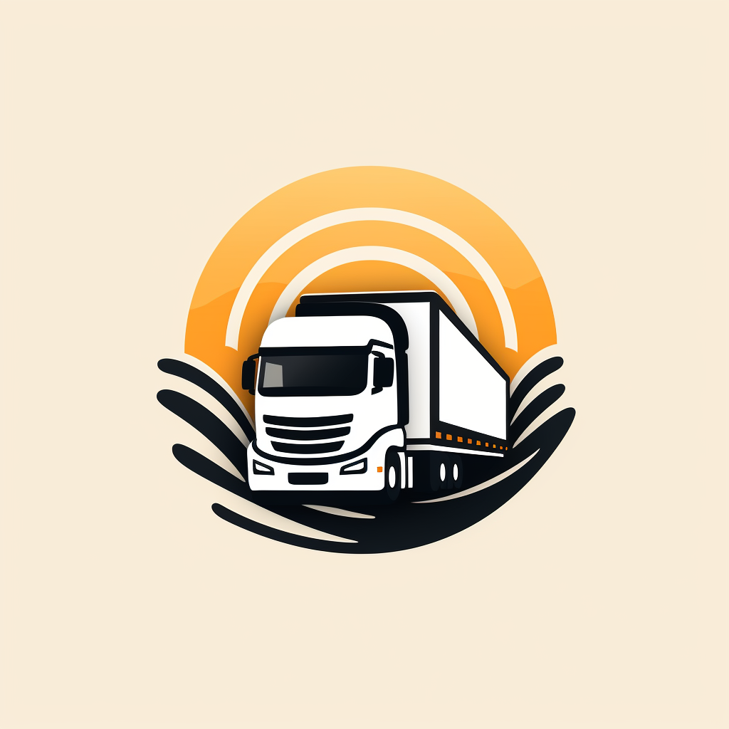 Minimal Logo Truck Transport Design