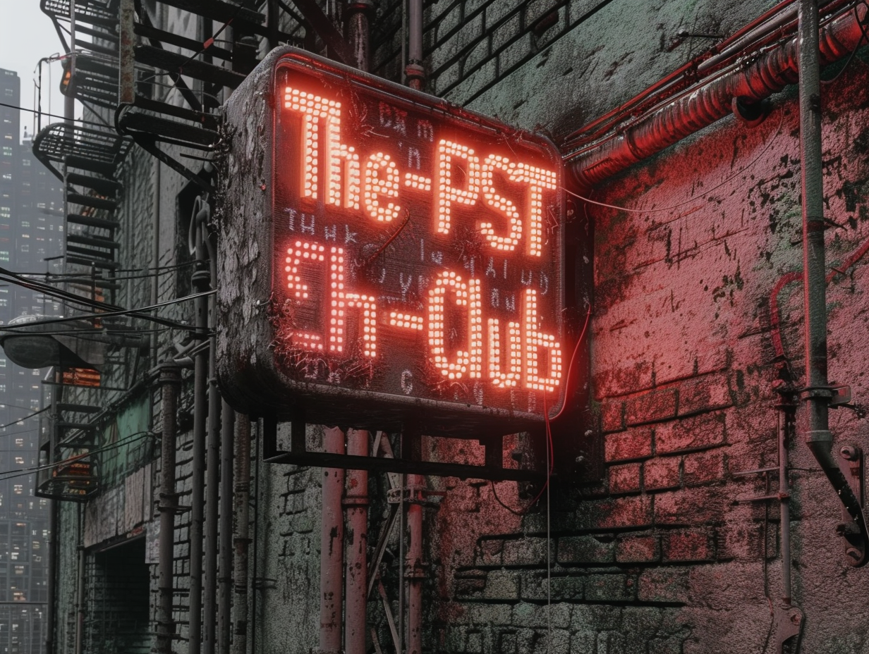 Cyberpunk logo design for The PST Club