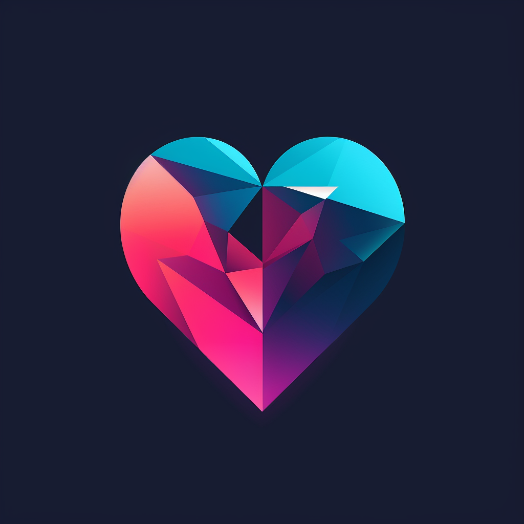 Minimalist Logo with Digital Heart