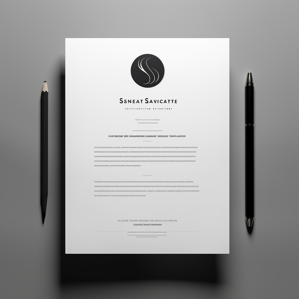 Logo design with signed contract and money