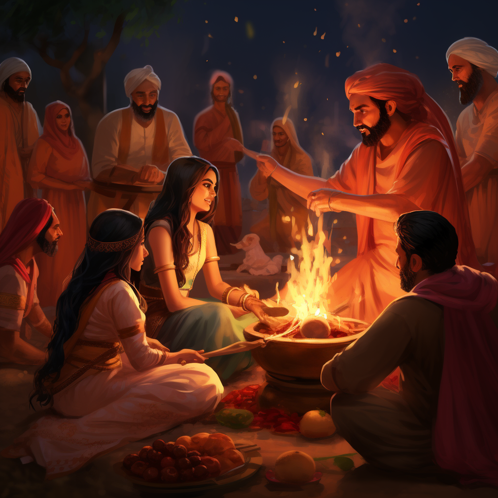 Realistic Lohri Background