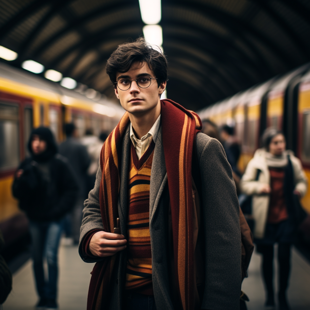 Train in London with Harry Potter vibes