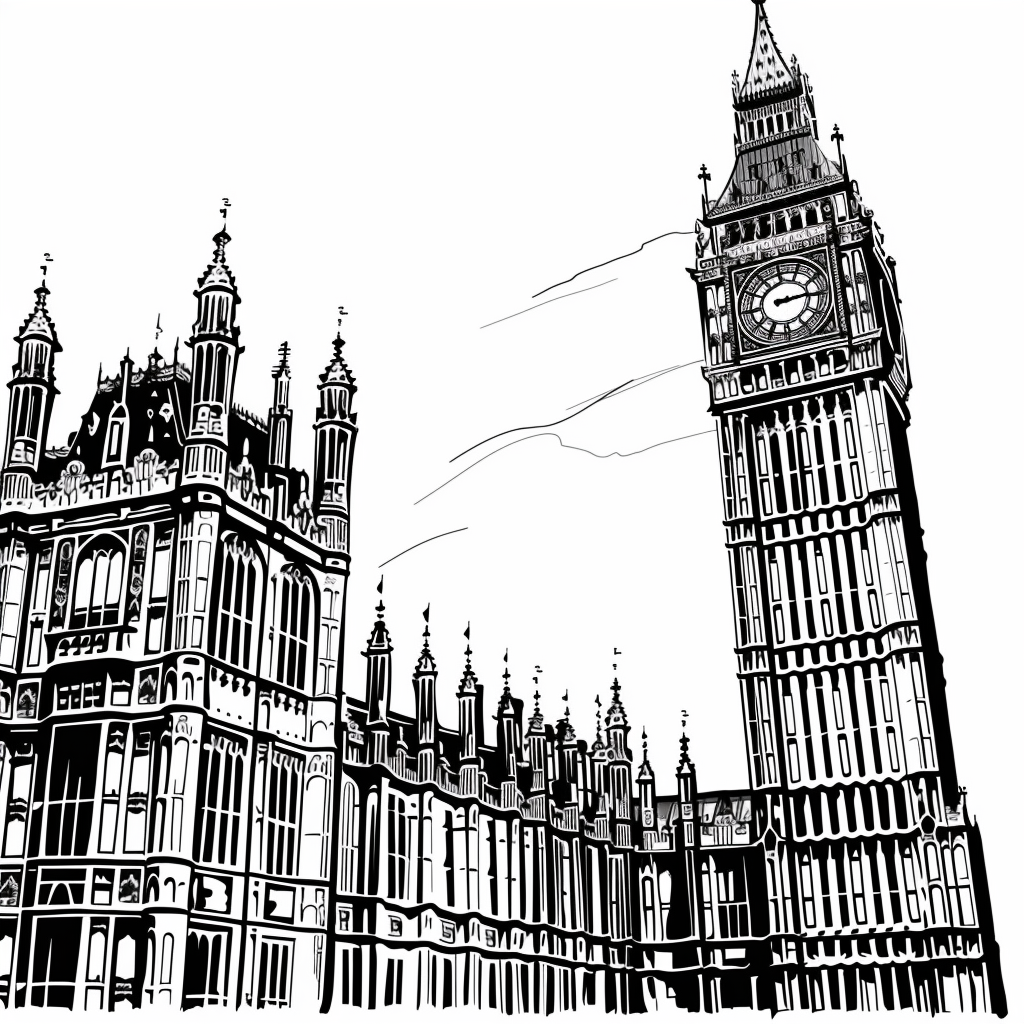 London Big Ben Vector Illustration