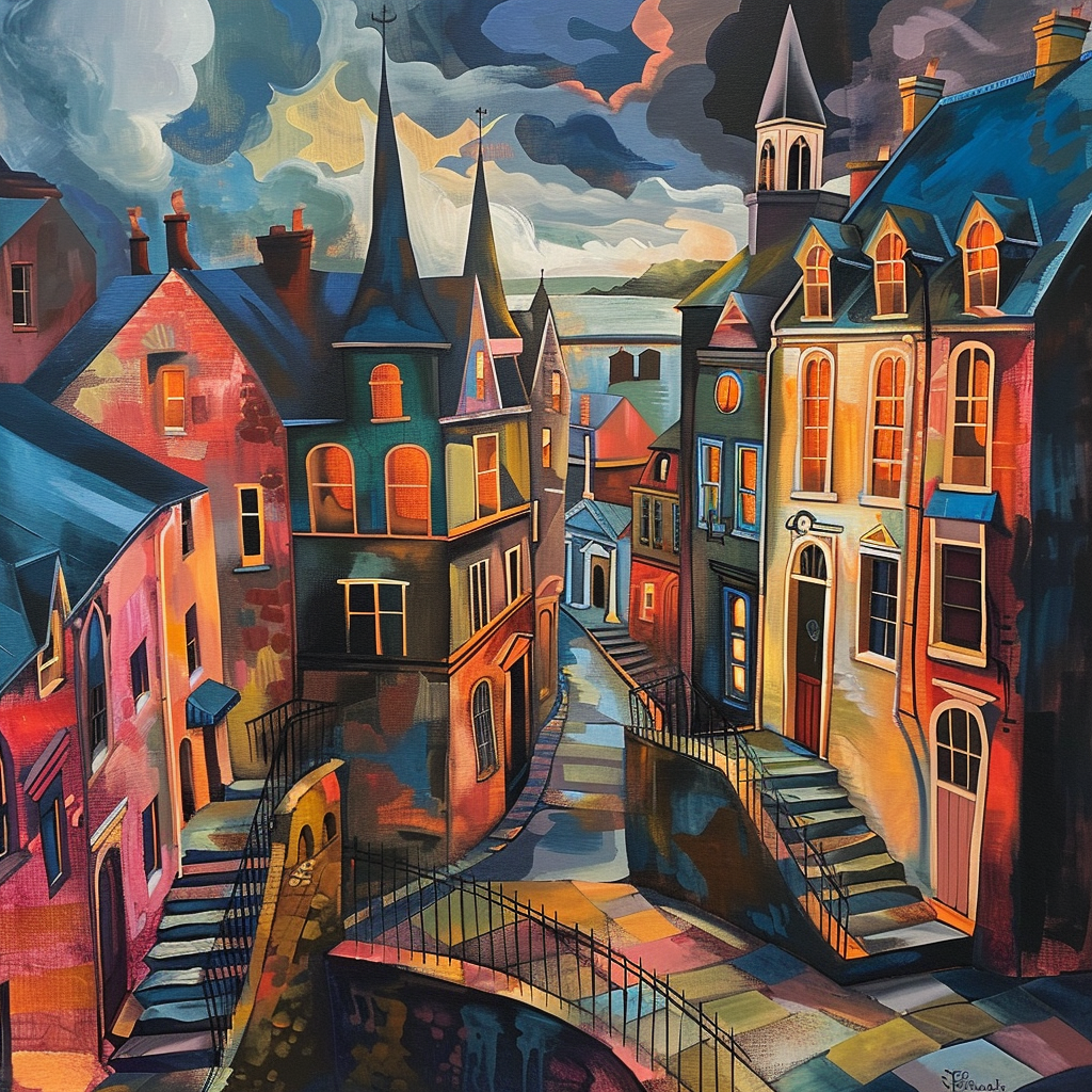 Beautiful Londonderry City Painting