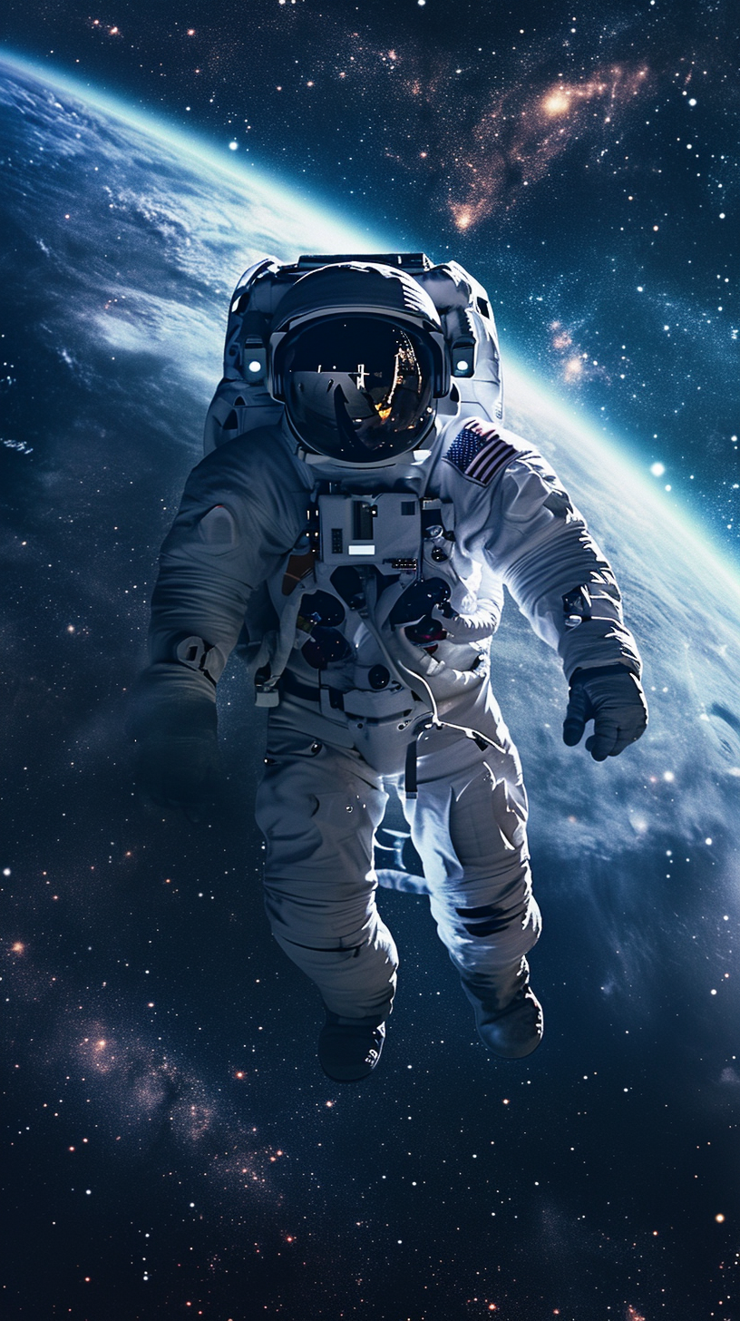 Astronaut Floating in Space