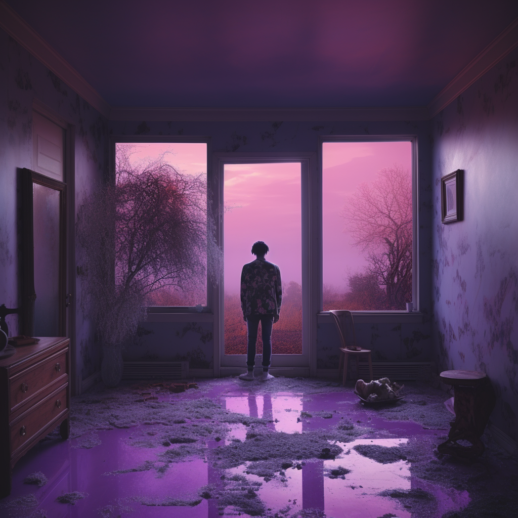 Lonely Ken Doll inside House Colors