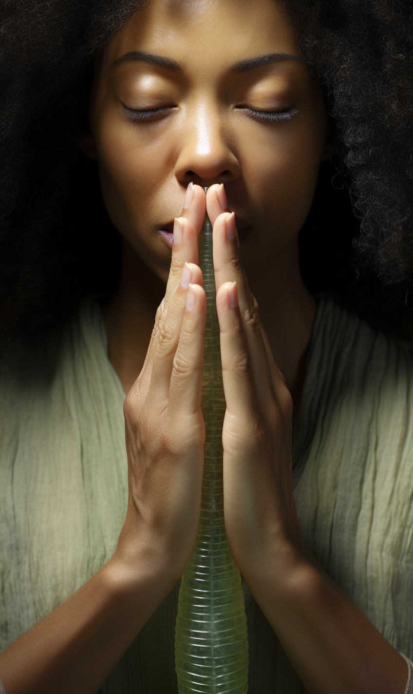 Woman with Long Curved Sharp Fingernails