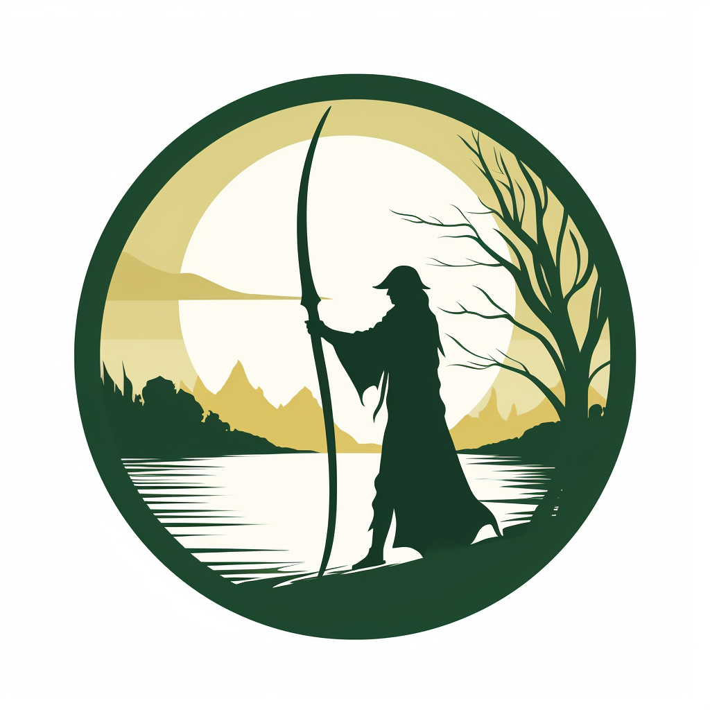 Tolkien Elf with Long Spear Logo