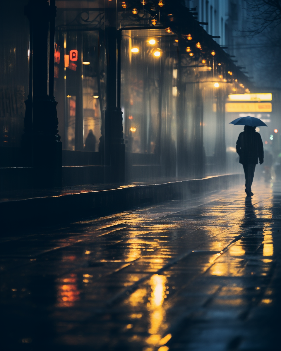 Vibrant long-exposure urban street photography with motion blur