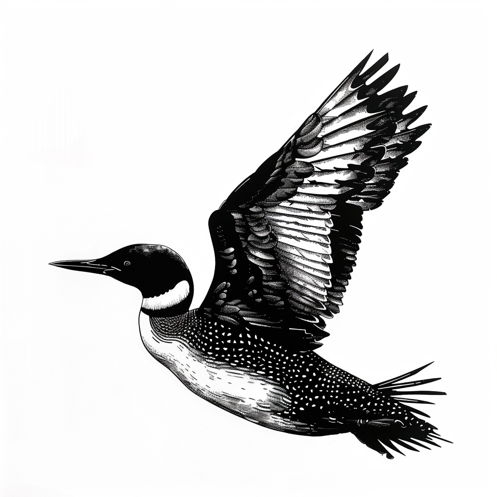 Common Loon Bird Drawing