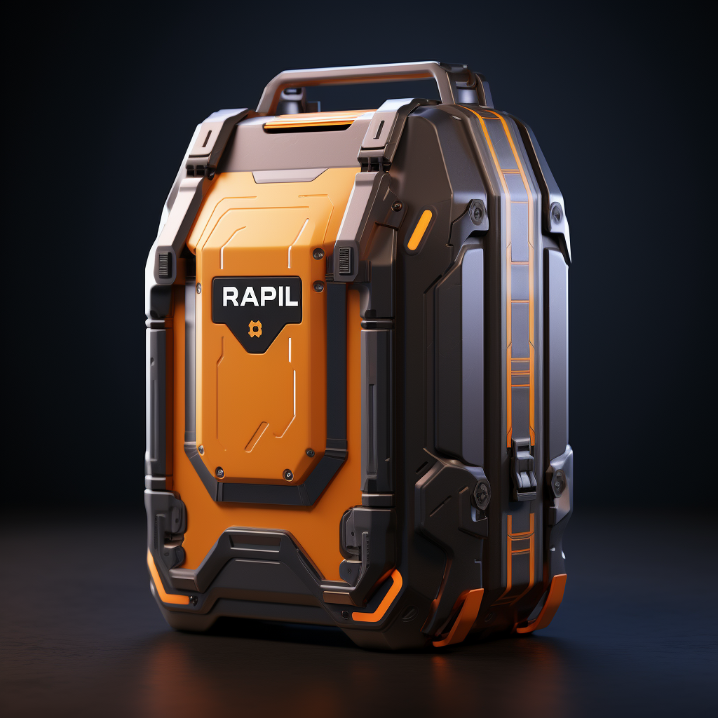 Colorful backpack filled with loot boxes