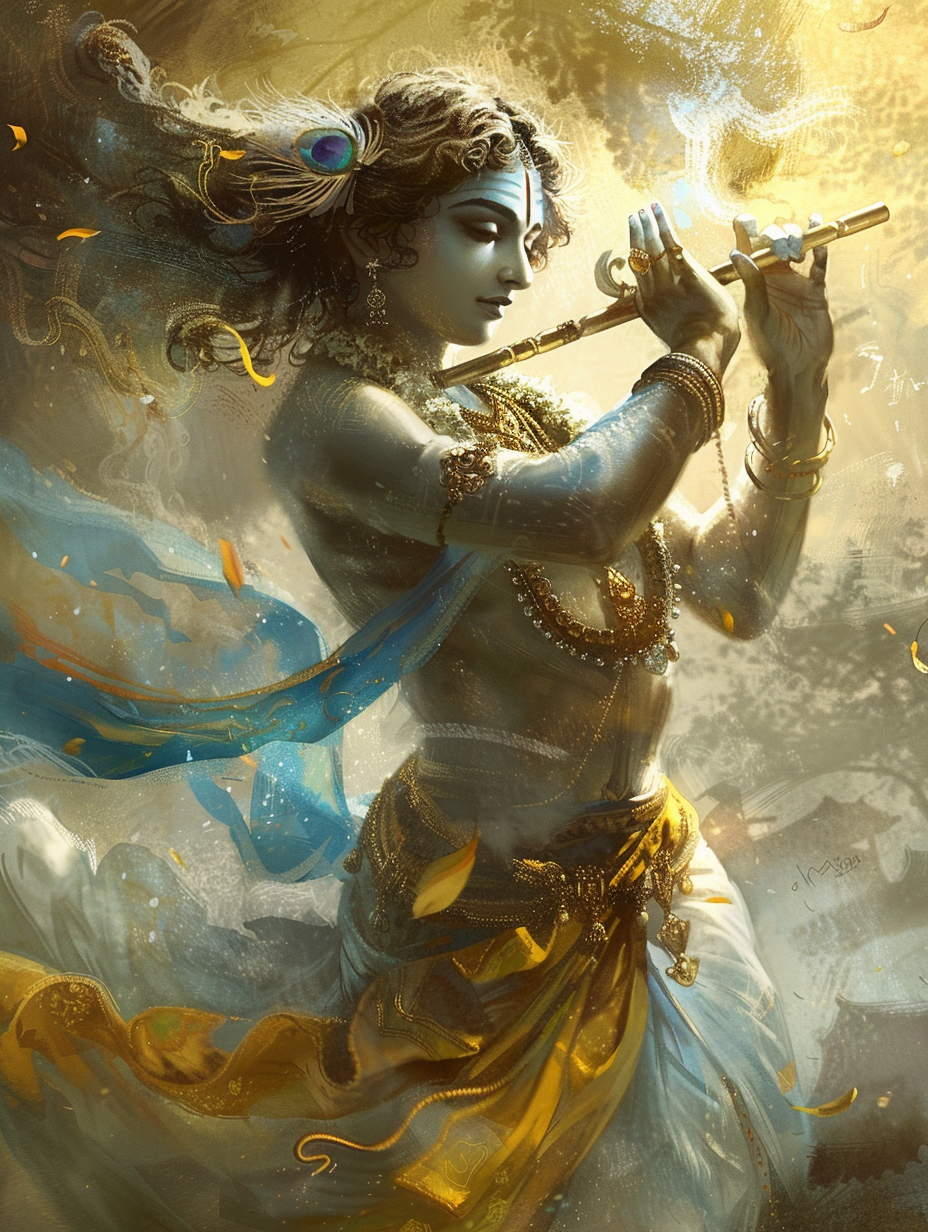 Lord Krishna in serene pose