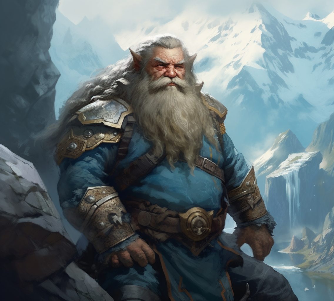 Detailed dwarf in fantasy art style