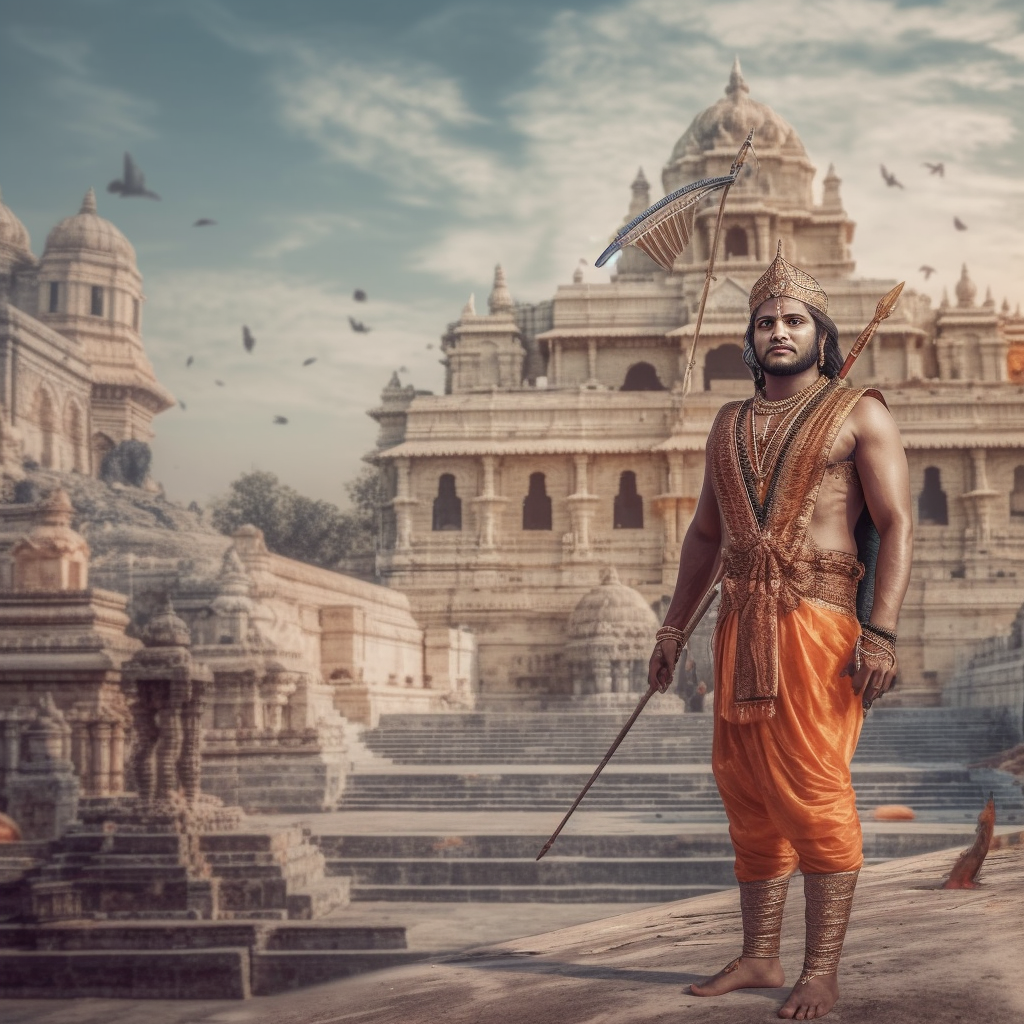 Lord Rama with Bow and Arrow