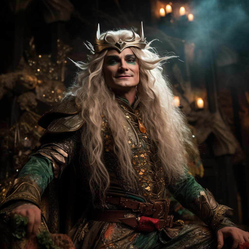 Colorful drag queens portraying Lord of the Rings characters