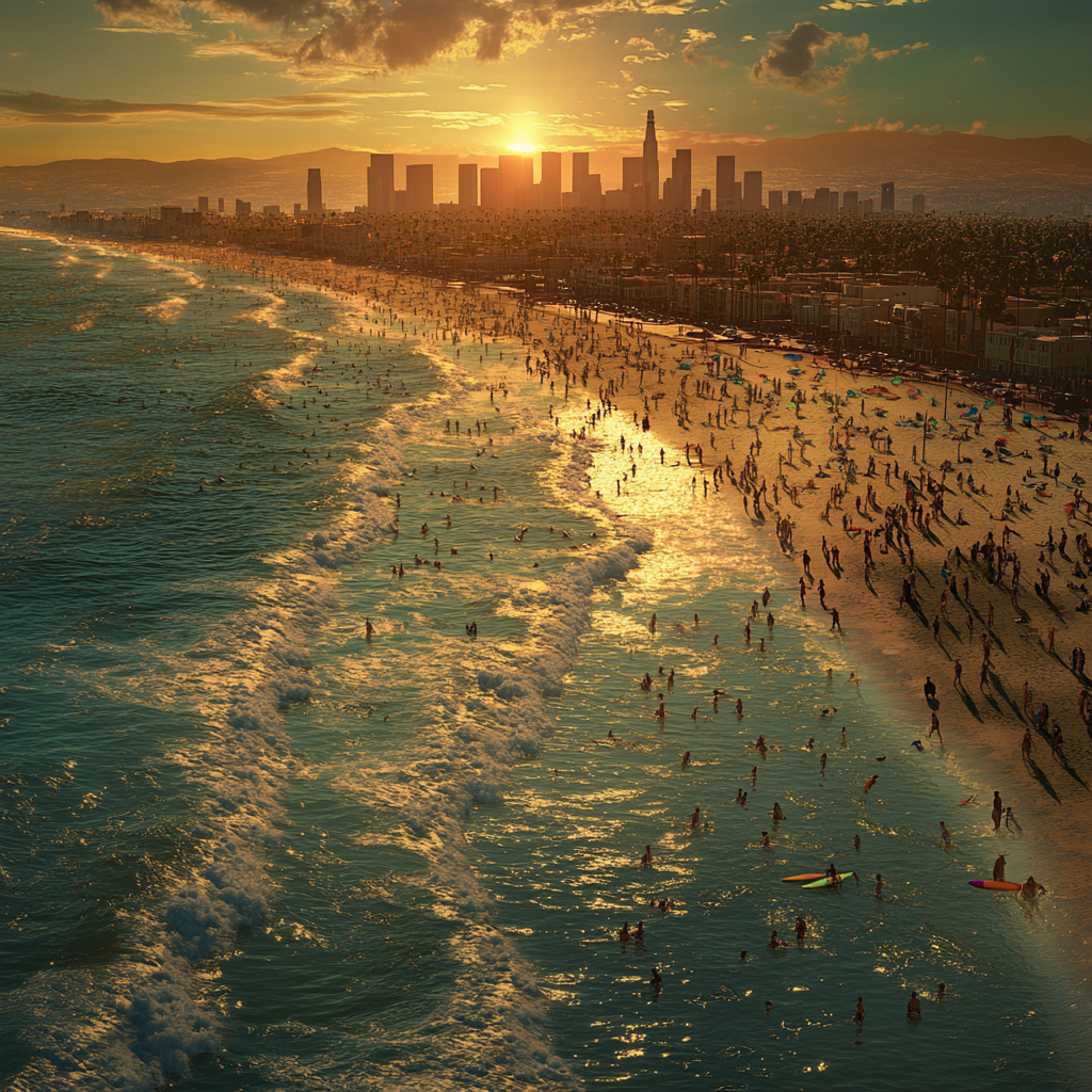 Venice Beach Sunset View Photo