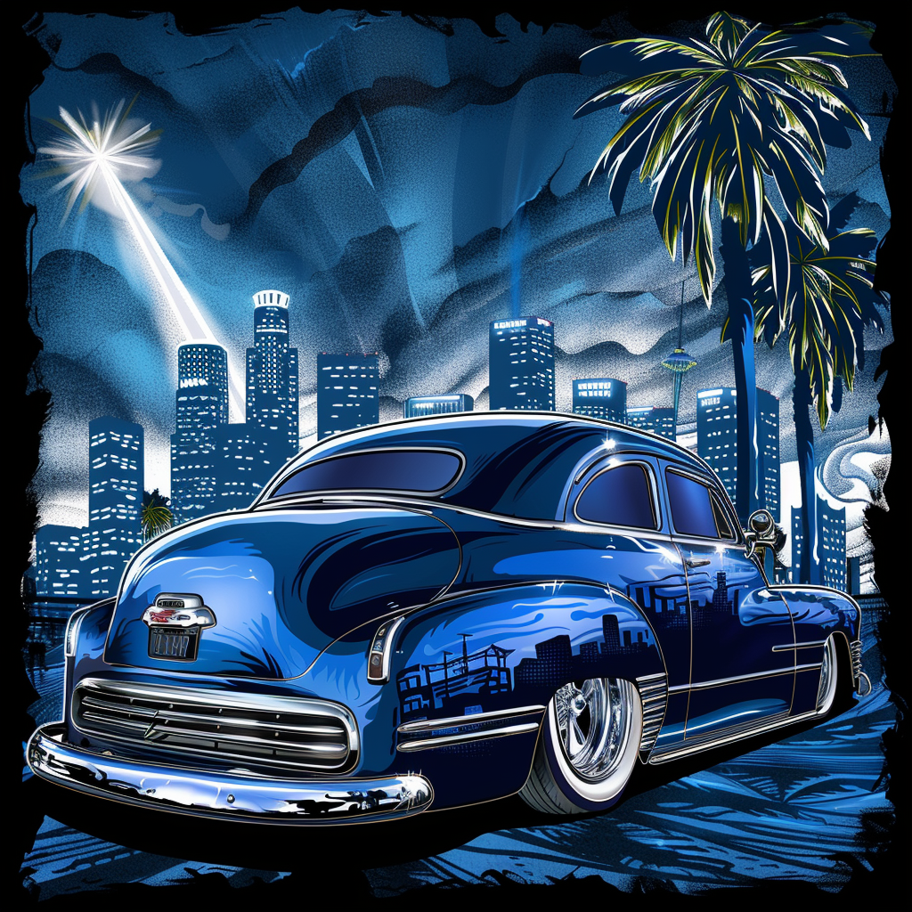 Cartoon Chevrolet Cityscape Laser Beam