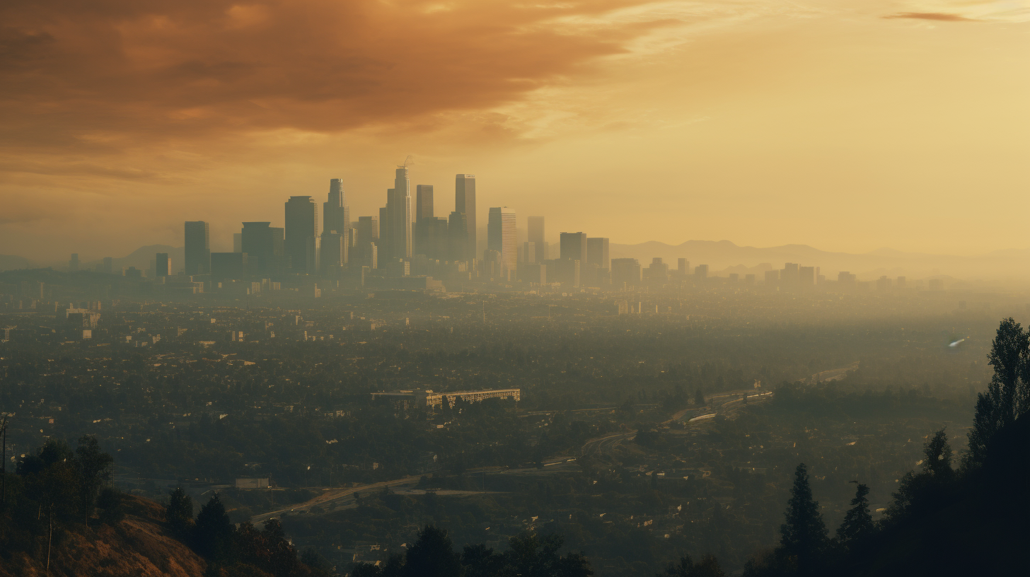 Scenic view of Los Angeles skyline