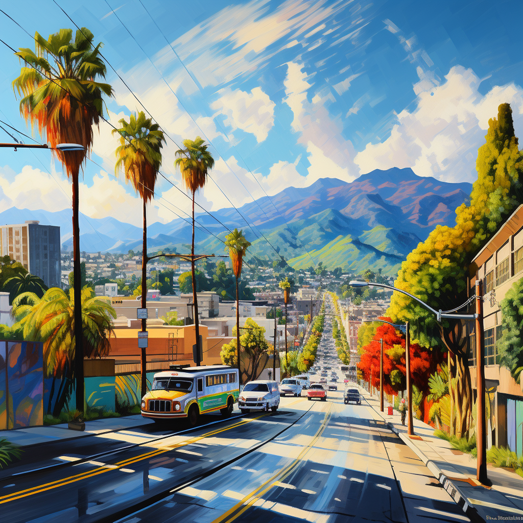 Beautiful Los Angeles Landscape Painting